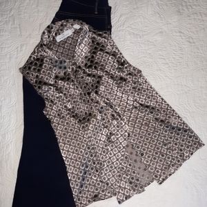 Bugatchi tie neck blouse
